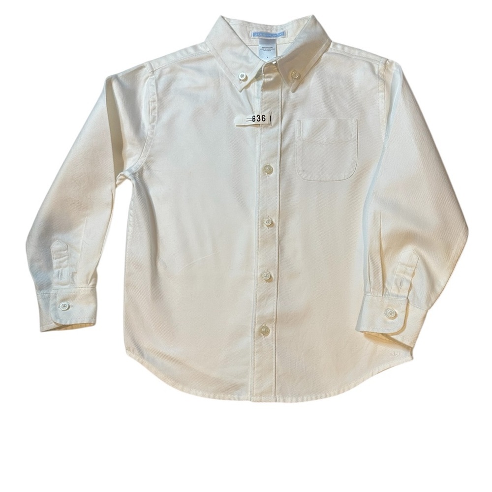 Janie and Jack Cream Cotton Shirt